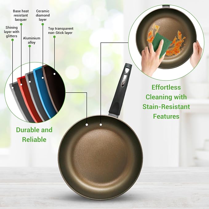 NutriChef Metallic Ridge Line Nonstick Cooking Kitchen Cookware Pots and Pan Set with with Lids and Utensils, 12 Piece Set, Gray