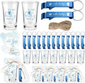 50 Sets Baby Shower Favor for Guests Acrylic Shot Glasses with Bottle Opener Keychains Thank You Tags and Bags Gender Reveal Party Favors for Guest Baby Shower Return Gift(Bear Boy)