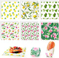 Reallnaive 600 Pcs Wax Paper Sheets 12 x 12 Inch Parchment Deli Tissue Paper Sandwich Wrapping Sheets Food Basket Liners for Kitchen Restaurant Baking Supplies, 6 Styles (Summer Theme)