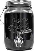 Willow & Everett Cold Brew Coffee & Iced-Tea Maker Pitcher, 2 L Glass Dispenser w/Metal Spigot & Mesh Filter Iced Coffee & Sun Tea Brewing System