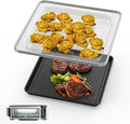 Air Fryer Basket and Baking Pan Replacement for Ninja Foodi SP101 Air Fry Oven, Stainless Steel Crisper Basket and Non-stick Baking Tray for Ninja Digital Air Fry Countertop Oven SP100 SP201