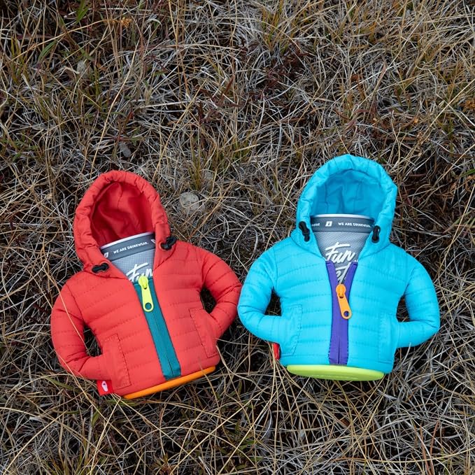 Puffin - The Alpine Jacket - Insulated 12 oz Can Cooler I Beer Bottle & Soda Can Insulator, Keep Drinks and Beverages Cold (Blue Atoll)