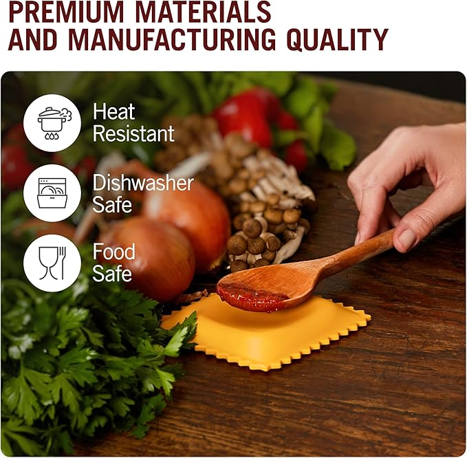 The Original Ravioli-Shaped Spoon Rest | Spoon Rest for Kitchen Counter | Cool and Cute Kitchen Accessories | from a Collection of Different Pasta-Shaped Unique Kitchen Gadgets | by Monkey Business