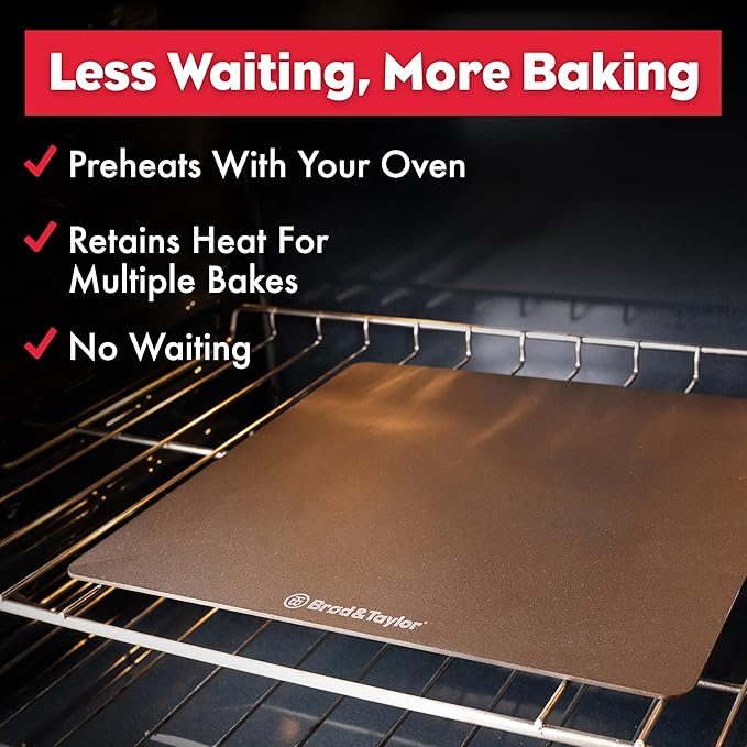 Brod & Taylor Bread Steel Original for Baking Bread & Cooking Pizza (14" x 14" x 0.1")