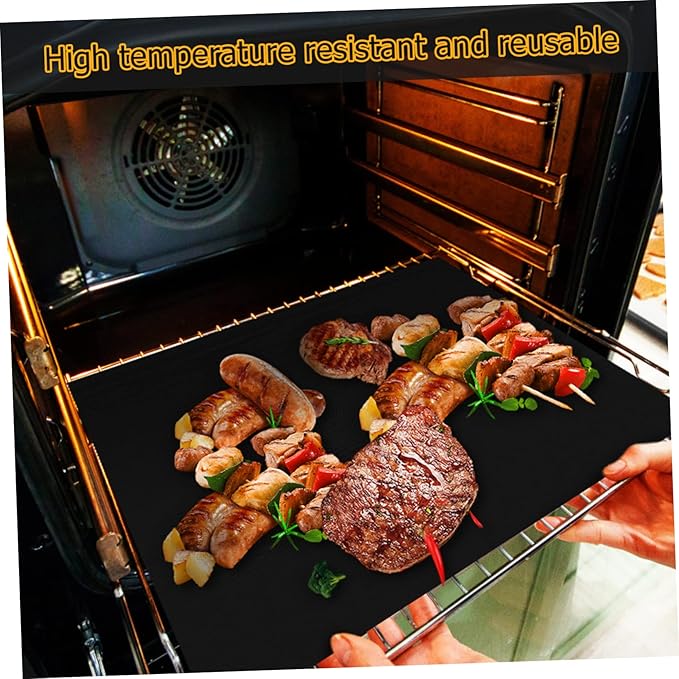 KICHOUSE Oven Liners 9 Pcs Non Stick Baking Mats Grill Mats Safe for Oven Bottoms