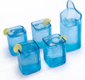 Upcycled Bombay Sapphire Gin Glasses and Pitcher Set of 5 | Eco-friendly Glasses for Drinks Handcrafted from Gin bottles | Ideal for Gin, Whiskey, Rum, Juices, Smoothies, Cocktails