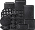 Terlulu 10-Piece Baking Pans Set, Bakeware Sets Nonstick, Baking Set for Oven Cooking, Stackable Carbon Steel Set Include Cookie Sheets, Muffin Pan, Cake Pan, Pizza Pan, Loaf Pan, Roasting Pan, Black