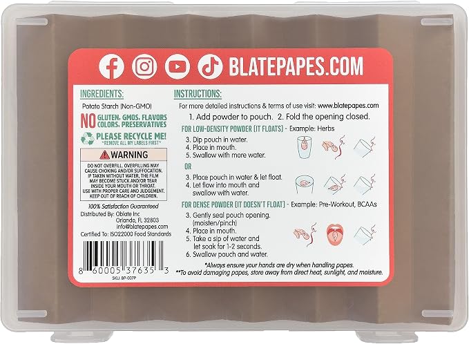 Blate Papes Pouches, 700 Count | Edible Gel Film Mega Pack