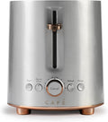 Café Express Finish 2-Slice Toaster | Extra-Wide Slots, Extra Lift for Waffles, Pastries, Texas Toast & More | 4 Pre-Set Functions, 8 Shade Options | Countertop Kitchen Essentials | Stainless Steel