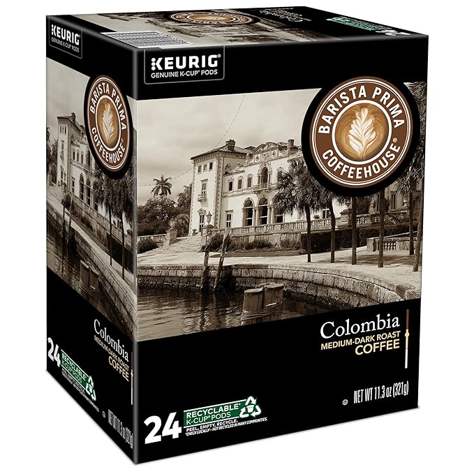 Barista Prima Coffeehouse Colombia Coffee, Keurig Single Serve K-Cup Pods, 96 Count