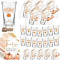 Pickmesh 25 Sets Baby Shower Shot Glasses for Guests Include Acrylic Clear Shot Glasses Thank You Cards Organza Bags Babies Shower Gifts for Gender Reveal Party Supplies (Pumpkin Theme)