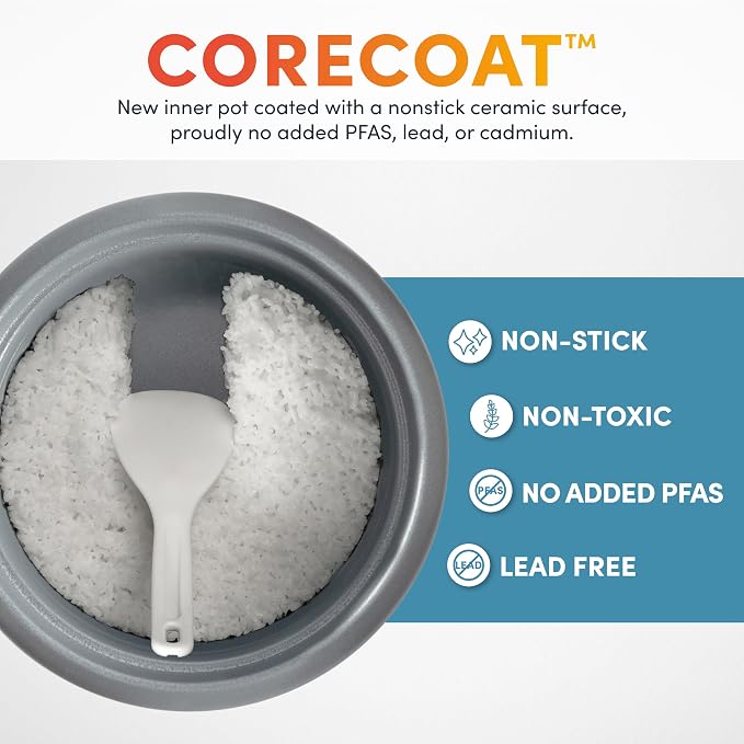 AROMA Rice Cooker, 10-Cup (Uncooked) / 20-Cup (Cooked), Steamer, Auto Keep Warm, Soup Maker, Oatmeal Cooker, Large Rice Cooker, 5 Qt, White, ARC-360-NGP