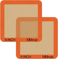 Silicone Baking Mats Set of 2 Square Non-Stick Reusable Air Fryer Linner - Best German Silicone - 9 inch