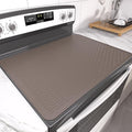 Stove Top Cover for Electric Stove- Range Covers for Electric Stove,Silicone XXL Dish Drying Mat, Glass Cooktop Covers, Flat RV Range top Mats (Coffee, 30"x21")