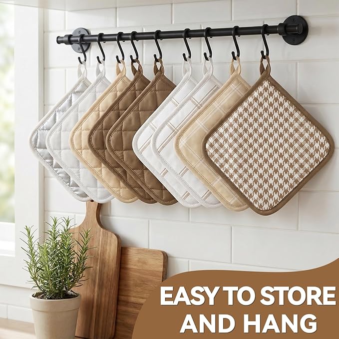 36 PCS Pot Holders for Kitchen and Dining Table Heat Resistant Hot Pads Multicolor Potholders Bulk Hot Pads Oven Mitts Cloth Coaster Mitts Trivet for Cooking and Baking 7 x 7 Inch