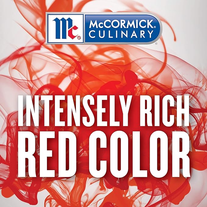 McCormick Culinary Red Food Coloring, 16 fl oz - One 16 Fluid Ounce Bottle of Red Food Coloring Liquid for Adding Rich Color to Cakes, Cookies, Icings, and More