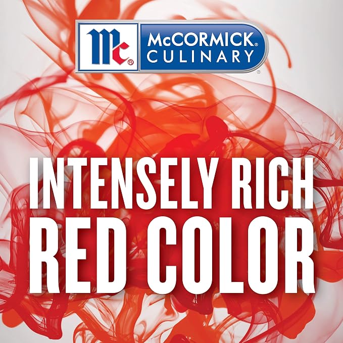 McCormick Culinary Red Food Coloring, 32 fl oz - One 32 Fluid Ounce Bottle of Red-Food Dye With Rich Red Color Perfect for Red-Velvet Cakes, Frosting, Icing, Cookies and More (Pack of 2)