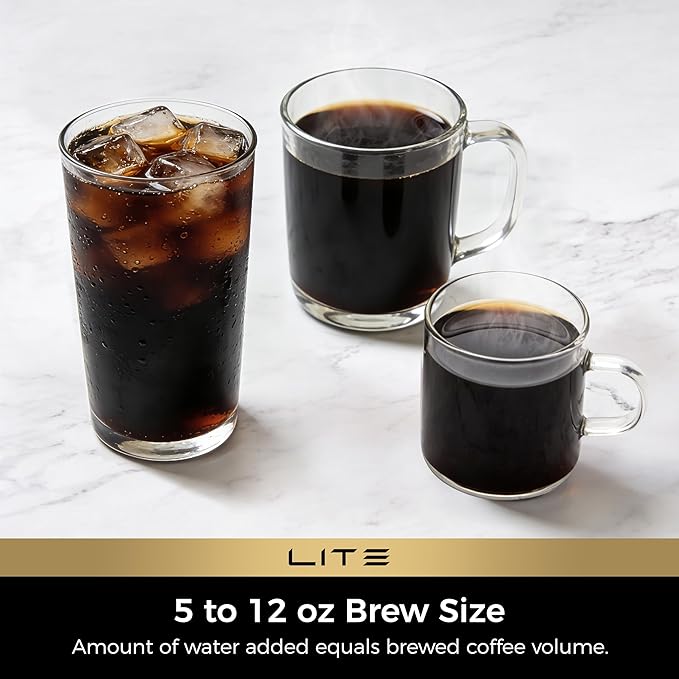 CHULUX Lite Single Serve Coffee Maker for K Cup Capsules, Single Cup Reservoir Coffee Maker with One Touch Brewing, 5 to 12 Oz Brew Sizes, Designed Specifically for Standard Mugs, Pink