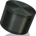 3 Inch Spice Grinder with Storage Compartment, Essential Kitchen Tool(Aluminum Alloy, Black)