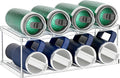 Yieach 2 Tier Waterbottle Organizer for Cabinet - Large Compartment Stackable Water Bottle Holder and Wine Bottle Rack,Acrylic Water Bottle Organizer Rack for 40 oz Stanley Cup,Yeti and Tumbler Shelf