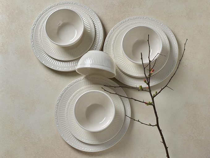 Mikasa Italian Countryside 12 Piece Melamine Outdoor Dinnerware Set, Service for 4