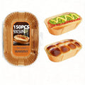 150 Pack 9x5 Inch Loaf Pan Liners, Non-Stick Cake Baking Sheets, Unbleached & Greaseproof Baking Paper for Cookies, Cupcakes, Bread.(Bottom Sizes: 8"× 4")