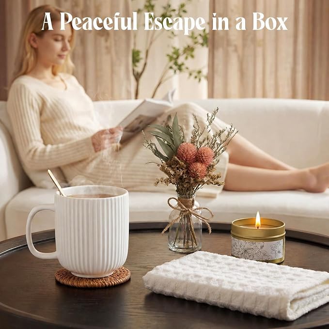 OHATOS Self Care Gifts for Women, Care Package for Women, Birthday Gift Basket for Best Friend Sister Mom, Cozy Gift Set, Feel Better Relaxing Gifts for Girls