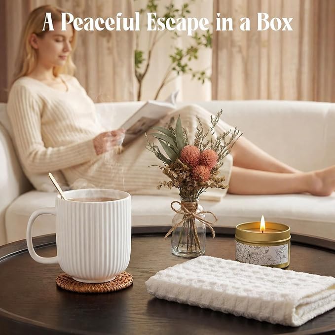 OHATOS Self Care Gifts for Women, Care Package for Women, Birthday Gift Basket for Best Friend Sister Mom, Cozy Gift Set, Feel Better Relaxing Gifts for Girls
