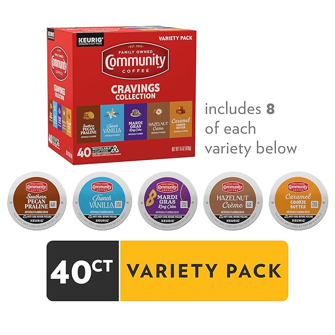 Community Coffee Cravings Collection Variety Pack, 40 ct K-Cup® Pods (Pack of 1)