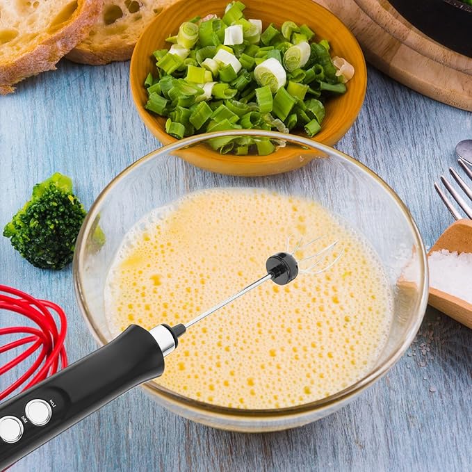 UPKOCH Rechargeable Mini Electric Milk Frother Handheld Coffee Stirrer Portable Egg Beater Battery-powered Milk Whisk Frother Wand