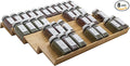 Bamboo Spice Rack Drawer Organizer - 8 Pieces Set- 10" Wide Per Piece - Combine Pieces Into 20" Wide Rack (10" or 20")