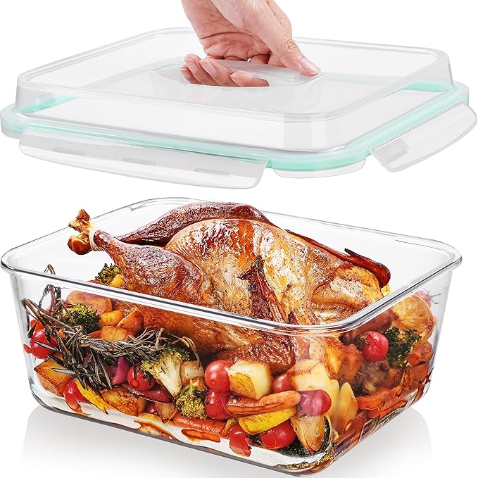 Vtopmart Large Glass Food Storage Containers with Airtight Lids