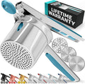 PriorityChef Large 15oz Potato Ricer With 3 Discs, Heavy Duty Stainless Steel Potato Ricer for Mashed Potatoes, Potato Masher, Press and Ricer Kitchen Tool, Turquoise