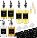 Spaceneat Olive Oil Dispenser Bottle for Kitchen & Coffee Syrup Dispenser Bundle, Black