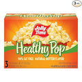 Jolly Time Healthy Pop Buttery Microwave Popcorn, Low Fat Gluten Free Non-GMO, 3oz Sharing Bag, 3 Bags Per Carton (Healthy Pop - Butter & Sea Salt, 3 Ounce (Carton of 3))