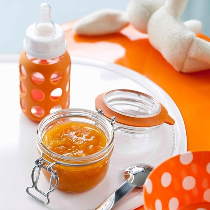 Le Parfait Super Terrine Jar | 4oz (Pack of 6) 125ml French Glass Jar, Airtight Rubber Seal & Glass Lid | Glass Jars for Kitchen Organization and Storage Containers for Essentials