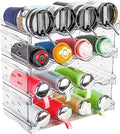 Water Bottle Organizer for 30 OZ Stanley Water Bottle, 4-Tier Stackable Tumbler Organizer & Clear Wine Rack, Water Bottle Organizer for Cabinet Pantry Kitchen Organizers and Storage, Hold 16 Bottles