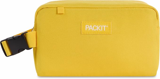 PackIt Freezable Small Insulated Snack Box, Lemonade, with EcoFreeze Technology (Built-in Ice Pack), Mini Cooler or Small Lunch Bag, For Fresh Snacks On the Go, for Work, Gym, or Travel