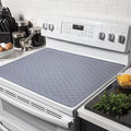 Stove Top Covers for Electric Stove - 28" x 20" Large Stove Cover, Heat Resistant Silicone Stove Top Protector, XL Dish Drying Mat for Kitchen, Ceramic Range & Glass Cooktop Protector Mat, Grey