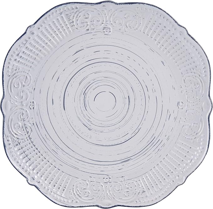 Pfaltzgraff Isabella 16-Piece Stoneware Dinnerware Set, Service for 4 - Handpainted Unique Glazed Finish - Includes Dinner Plates, Salad Plates, Bowls, Mugs - Dishwasher & Microwave Safe (Gray)