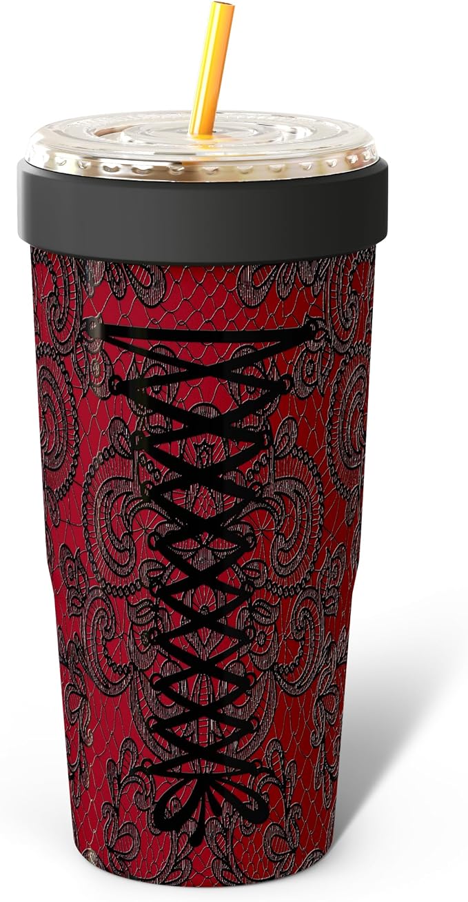 Frost Buddy Togo Buddy 30 oz Stainless Steel Vacuum Insulated Tumbler To Go Coffee Cup – Iced Coffee Cups, Iced Coffee Sleeve, Travel Mug, Thermal Cup for Hot & Cold Drinks, Dunkin Cup (Knotty)