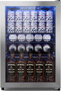 Tehanld 2.5 Cu.Ft Beverage Fridge, Beverage Fridge With Glass Door, Beverage Cooler Refrigerator, Wine Drink Beer Cooler, Adjustable Shelves & Digital Temperature Display, 22 Bottle 96 Can