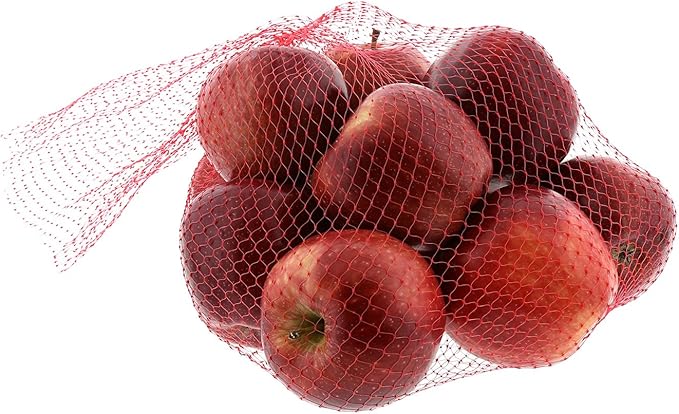 Royal Red Plastic Mesh Produce and Seafood Bag, 24 Inch, Package of 1000