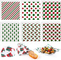 Reallnaive 600 Pcs Christmas Gift Wax Paper Sheets 12 x 12 Inch Parchment Deli Tissue Paper Sandwich Wrapping Sheets Food Basket Liners for Kitchen Restaurant Baking Supplies, 6 Styles
