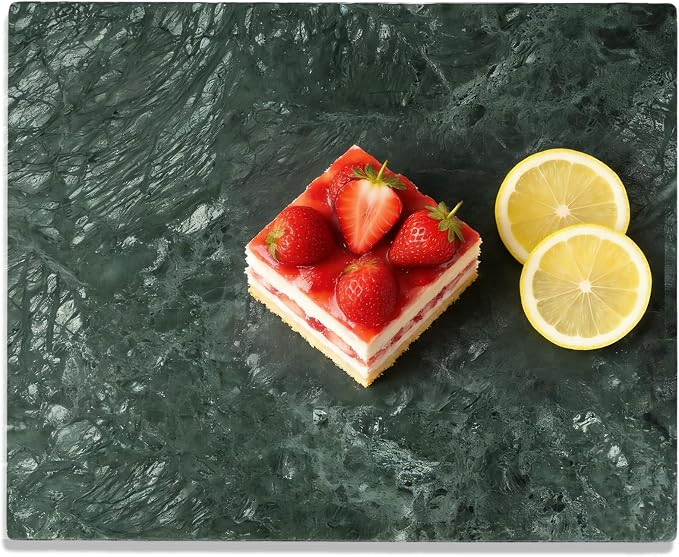 Large Marble Cutting Board for Kitchen 16x20 Inch - Stone Granite Cutting Board | Multi-Functional Marble Pastry Board for Cheese,Charcuterie - Wedding Gift, House Warmingr(Green16 x 20)