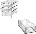 Simple Houseware 3 Tier Basket Drawer + Cabinet Pull-Out Shelf