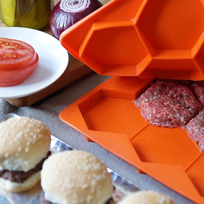Shape+Store Burger Master Sliders 10 in 1 Innovative Burger Press and Freezer Container