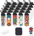 25 Pack 20oz Sublimation Tumblers Bulk With Flat Edge, 20OZ Flat Sublimation Tumbler Blank, Skinny Straight Stainless Steel Blanks Cups with Individual Box (25, HANDLE LID B)