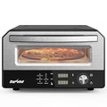 Pizza Oven Indoor Outdoor: Heats up to 750℉, Up to 12" Electric Countertop Pizza Maker with 6 Presets, Control Knob, Portable Pizza Cooker Warmer for Home, Camping, Pizza Stone, Pizza Peel
