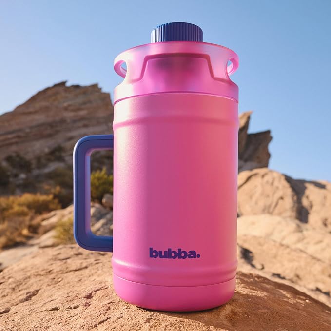 bubba 52 oz Insulated Stainless Steel Water Keg - Large Reusable Water Bottle Drinking Jug - Insulated Keg for Everyday Hydration, Lead-Free and BPA-Free, Fresh Kicks